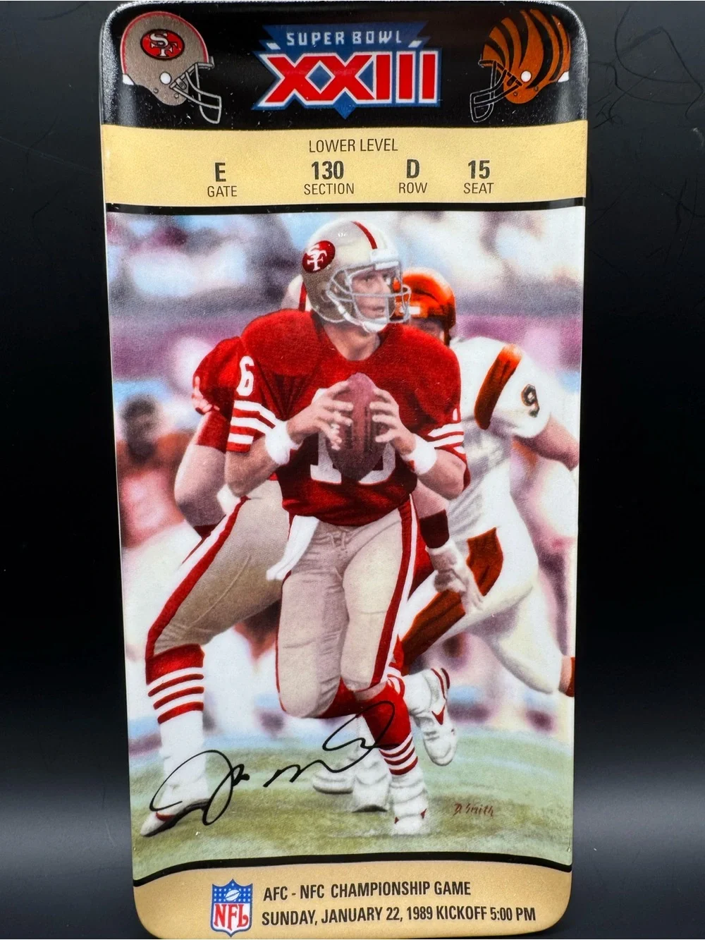 Joe Montana Ticket to Glory Super Bowl Plate Lot XXI XXII XXIII XXIV 49ers